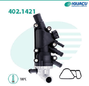 Válvula Termostática Com Carcaça Ford Ecosport 1.6 8v Fiesta 1.0/1.6 8v Focus 1.6 8v Iguaçu - 4021421100