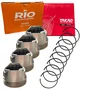 KIT ANÉIS + PISTÕES DE MOTOR C3 207 206 2003 A 2016 TAKAO RIOSULENSE