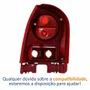 Lanterna Traseira Gol G4 2005 Até 2012 Carcaça Vermelha Bicolor Fumê