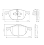 Pastilhas De Freio Dianteira Ecosport 2.0 1.6 Focus 2.0 1.6 C30 2.0 2.4 2.5 C70 2.5 S40 1.8 2.4 2.5l V50 1.6 2.0 2.4 2.5 Lonaflex - P767