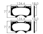 Pastilhas De Freio Dianteira Pajero Full 4 Runner (aro17) Fj Crusier 4.0 Hilux 3.2 4x2 Srv Hilux Cd Srv 4x4 3.0 Ecopads - Eco1380