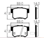 Pastilhas De Freio Traseira Honda Civic Vi 1.4i 1.4is 1.6i Es 1.7i Ecopads - Eco1397