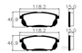Pastilhas De Freio Traseira Kia Sorento 2.4 3.3 V6 3.5 V6 2002-2009 Ecopads - Eco1261 