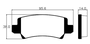 Pastilhas De Freio Traseira Toyota Corolla 1.6 16v Xli/ 1.8 16v Xei Corolla Fielder Sw 1.8 16v 2004-2008 Ecopads - Eco1211
